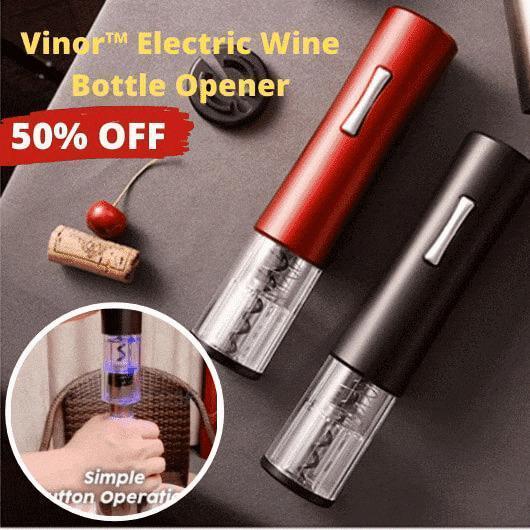 Vinor™ Electric Wine Bottle Opener (Foil Cutter included) Limited 50% OFF